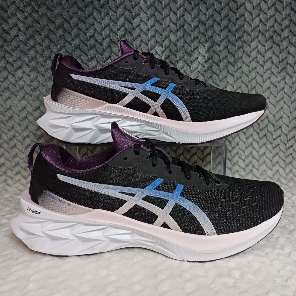 Asics Novablast 2 Black Lake Drive Women's Walking Running Shoes Size 10.5